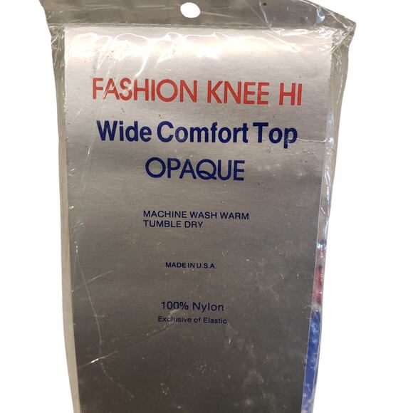 Vintage Opaque Knee Highs Neon Blue 80s One Size School Girl Knee High 4 Pack - Picture 3 of 6